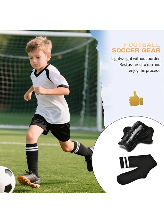 Arabest Soccer Shin Guards for Kids Youth Boys Girls Toddlers, Shin Pads and Long Soccer Socks, Soccer Equipment for 3-15 Years Old (SIZE L) - Image 2